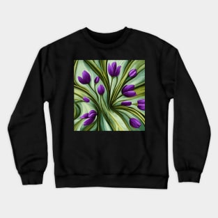 Orchid mural Art Crewneck Sweatshirt